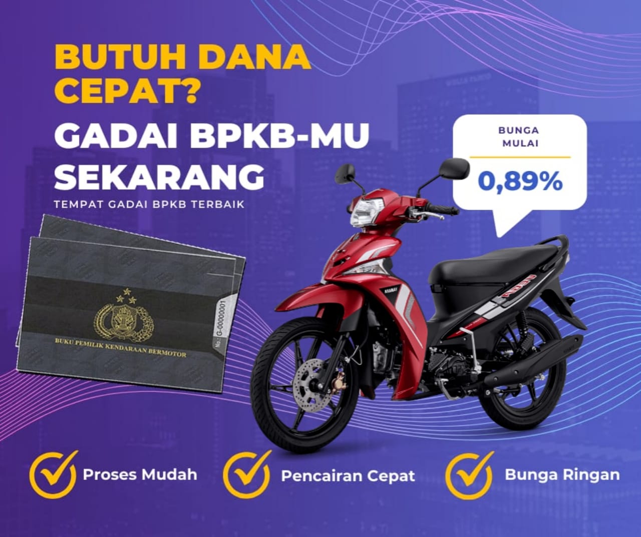 Pinjaman Dana Jaminan Bpkb Motor Yamaha Vega Forcedb Dapat Pinjaman Berapa? Seperti Ini Simulasinya
